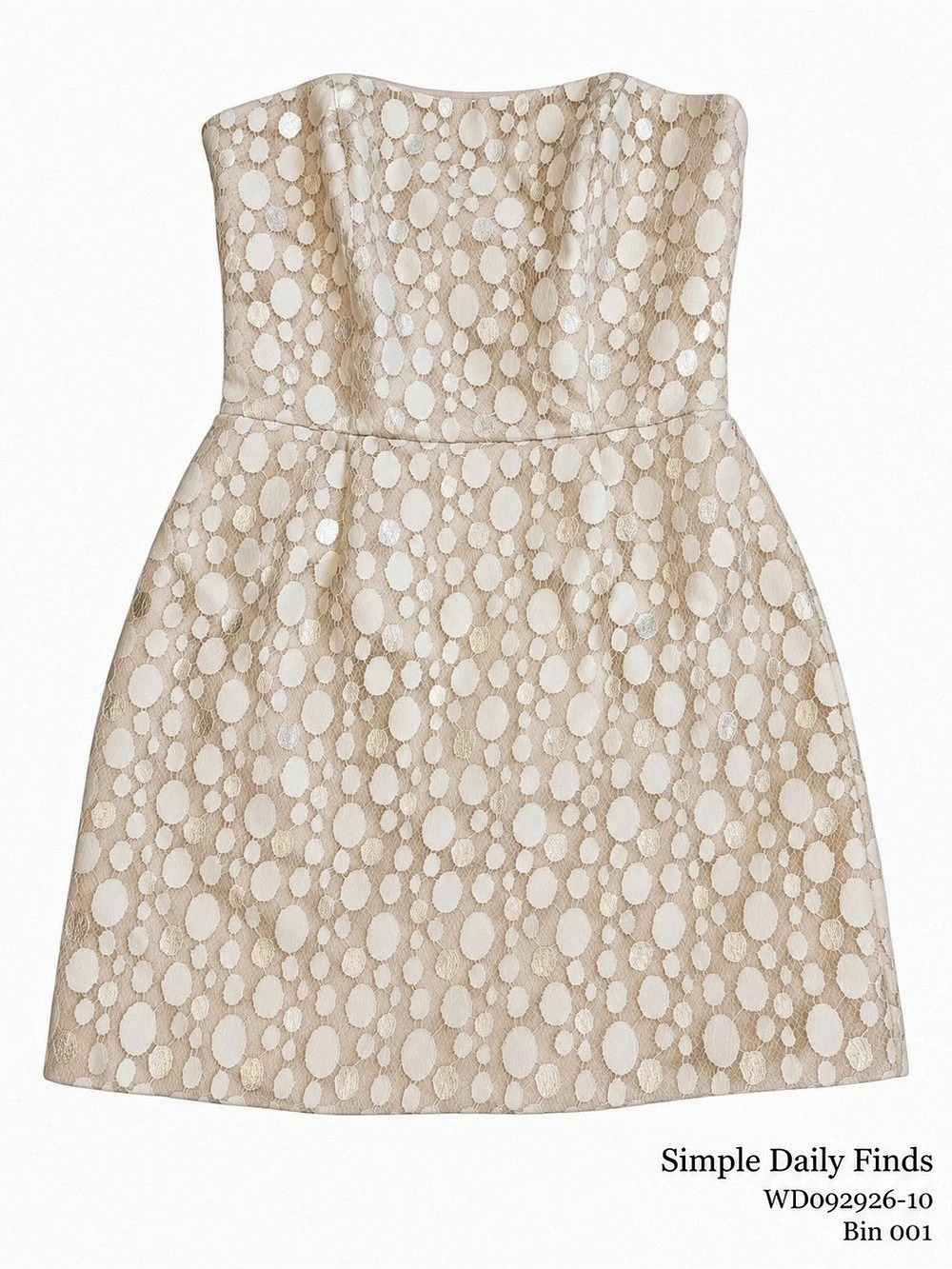 After Six Ivory Lace Strapless Dress 10 Bridal Cocktail Reception
